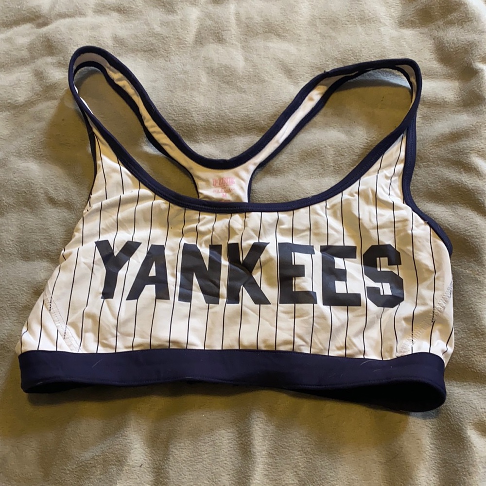 Pink! Yankees sports bra